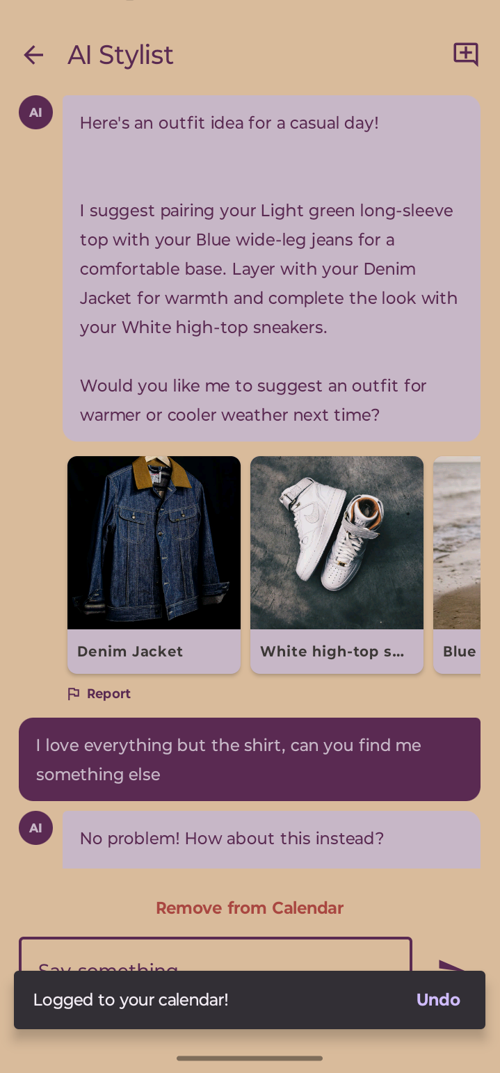 Personalized AI styling assistant